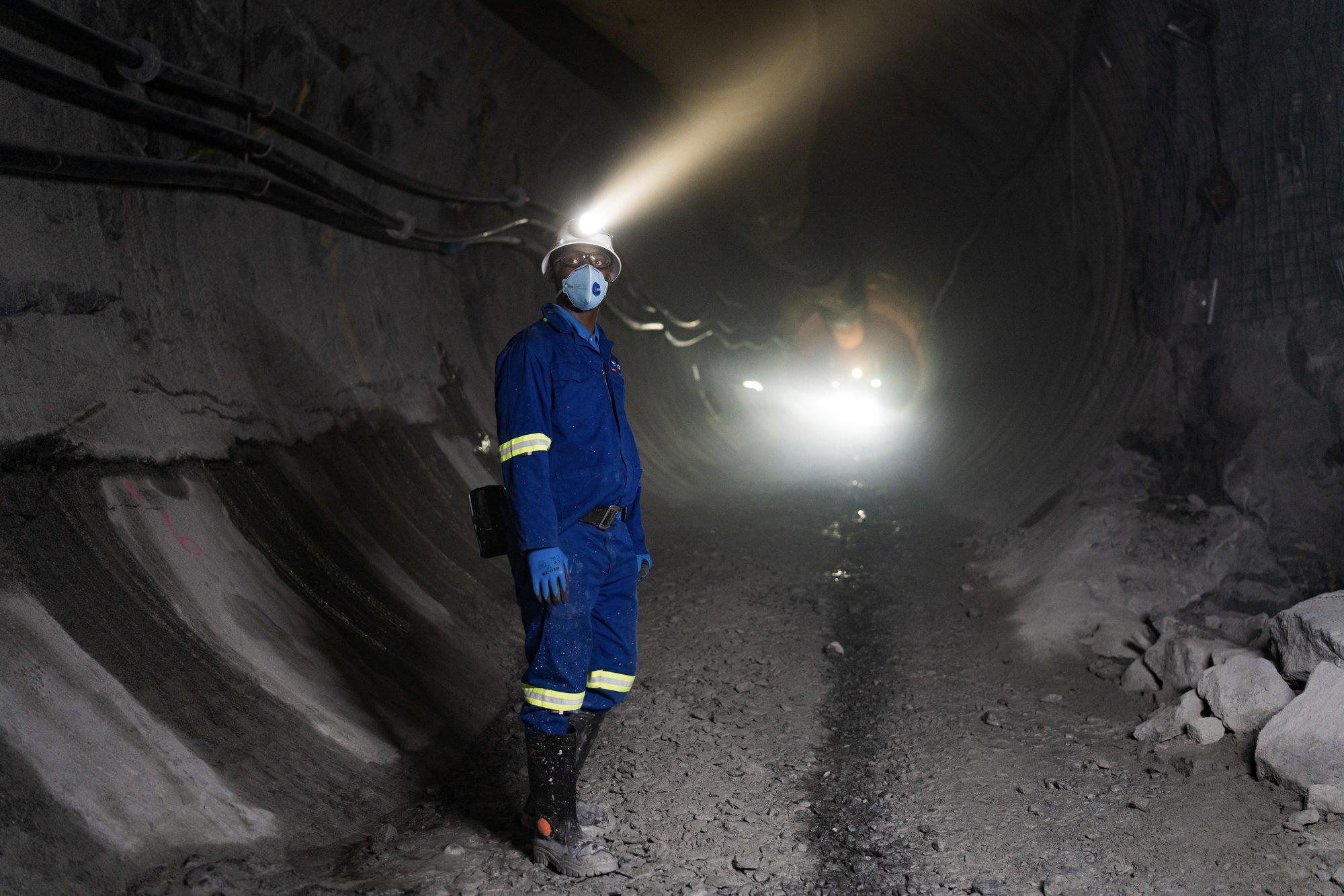Day shift, a kilometre underground.